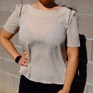 pink work blouse